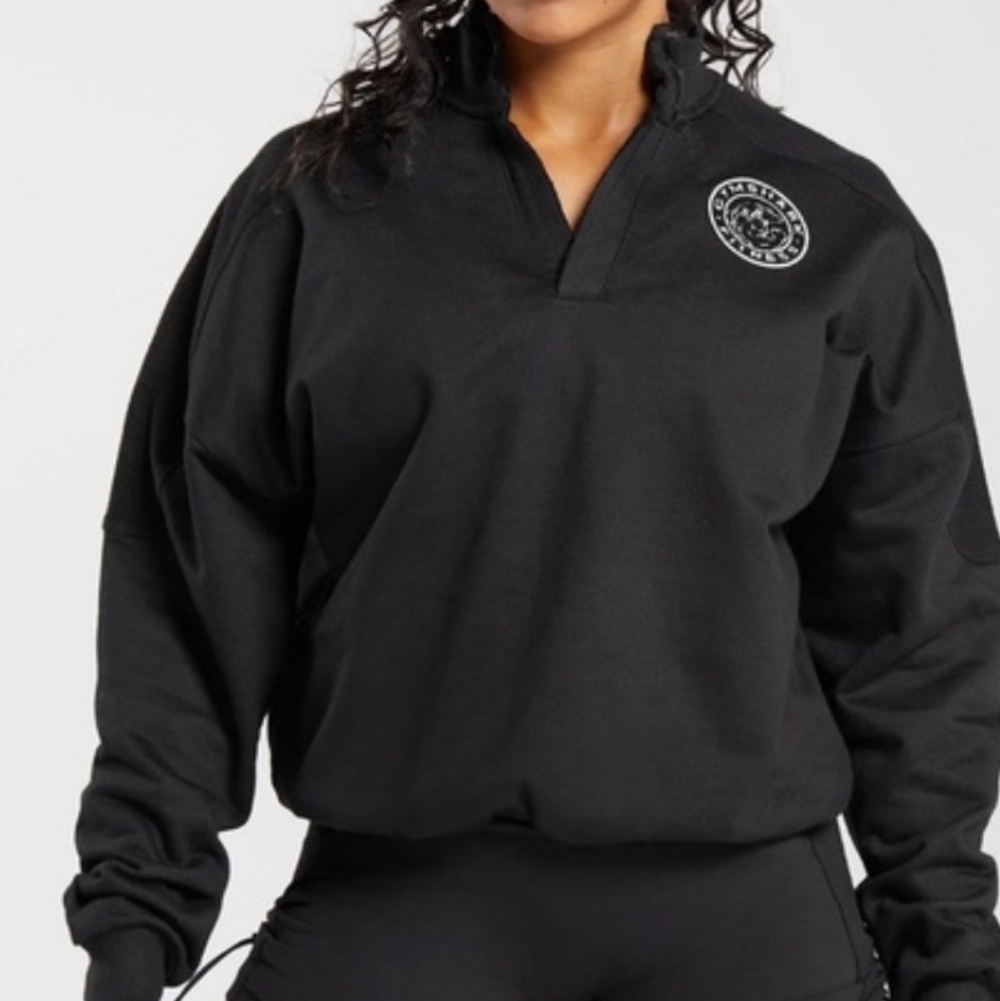 Gymshark Black V-Neck Sweater